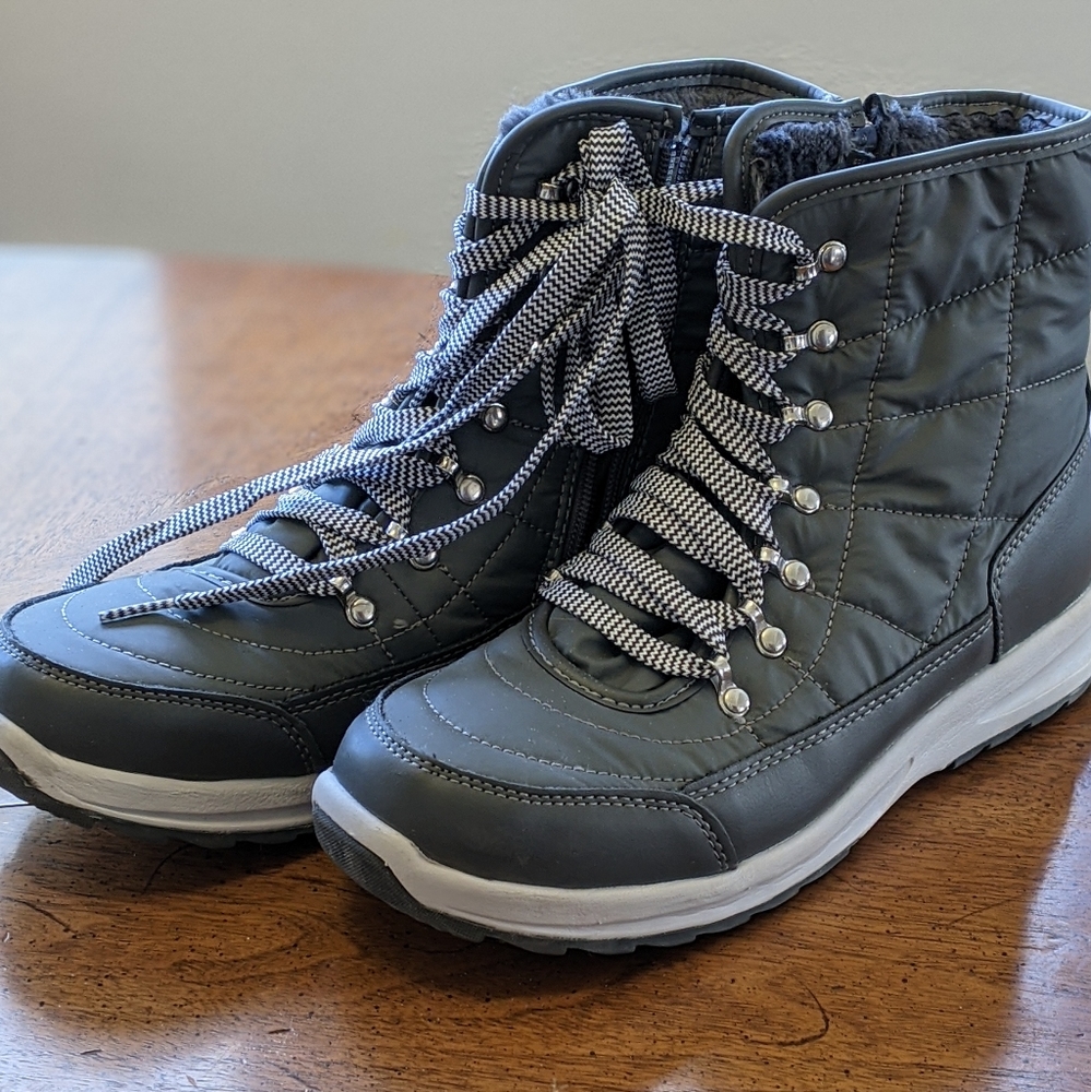 Weatherproof Gray Winter Boots